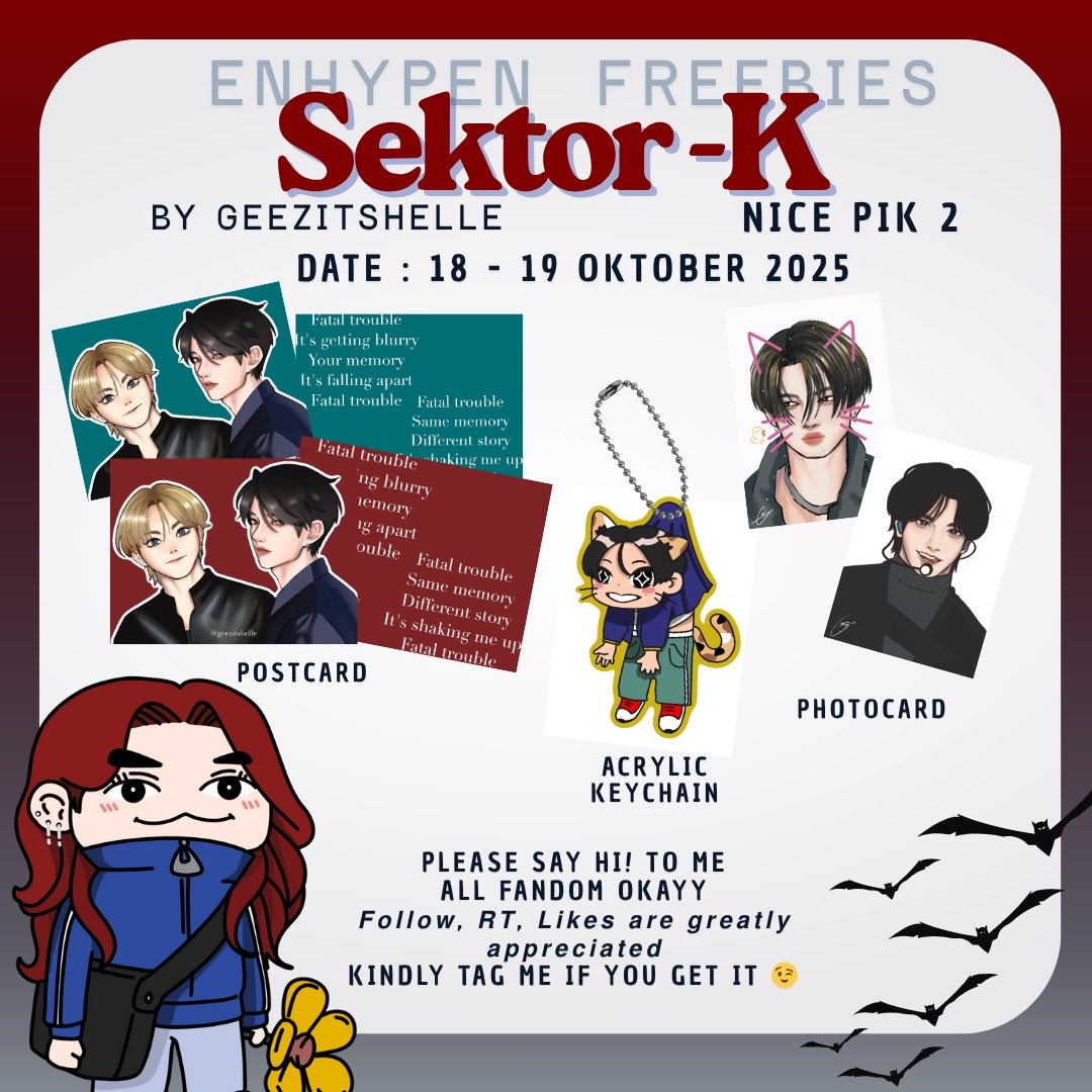geezitshelle's tweet image. ✨️𝐒𝐞𝐜𝐭𝐨𝐫 𝐊 𝐅𝐫𝐞𝐞𝐛𝐢𝐞𝐬 by @geezitshelle ✨️
🗓 18-19 Oktober 2025
📍NICE PIK 2
How to claim :
☆ Please say HI! to me
☆ Follow, RT, Likes are greatly appreciated!
SEE YOU SOON GUYS ❤️✨️
#SectorK2025 #ENHYPEN #ILLIT #SUHO #livinfest #freebies #ENGENE