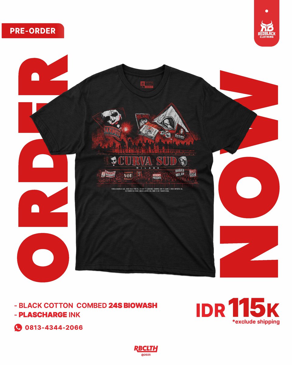 _RBClothing_'s tweet photo. Wear the passion - Feel the fire 🔥
Curva Sud Milano Pride Tee ❤️🖤
.
📩 DM to order https://t.co/43SM0DmiFi
