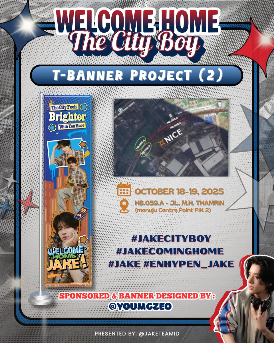 jaketeamid's tweet image. 𝗧𝗛𝗘 𝗖𝗜𝗧𝗬 𝗕𝗢𝗬 𝗧-𝗕𝗔𝗡𝗡𝗘𝗥 𝟮
Jake Project for Sector-K

𝑻𝒉𝒆 𝒄𝒊𝒕𝒚 𝒔𝒉𝒊𝒏𝒆𝒔 𝒃𝒓𝒊𝒈𝒉𝒕𝒆𝒓 𝒘𝒊𝒕𝒉 𝐉𝐀𝐊𝐄 𝒉𝒆𝒓𝒆.
Let’s welcome him with warmth, love, and cheers all around.

📍 : In front of NICE PIK 2
📅 : 18-19 October 2025

Take a picture with it,…