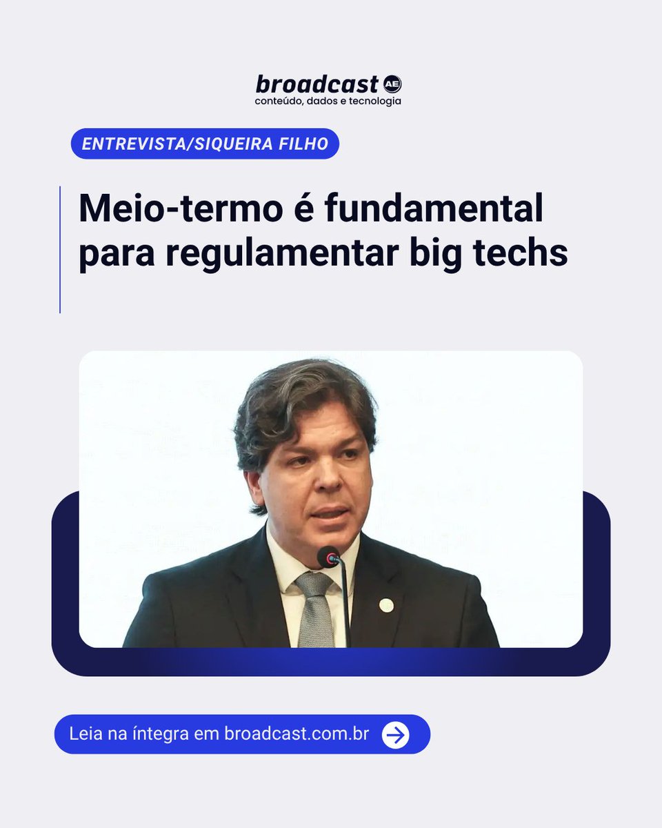 ae_broadcast's tweet image. ‘Meio-termo é fundamental para tratar big techs’

👉🏻bit.ly/4mZaE7I

📷 Antonio Cruz/Agência Brasil