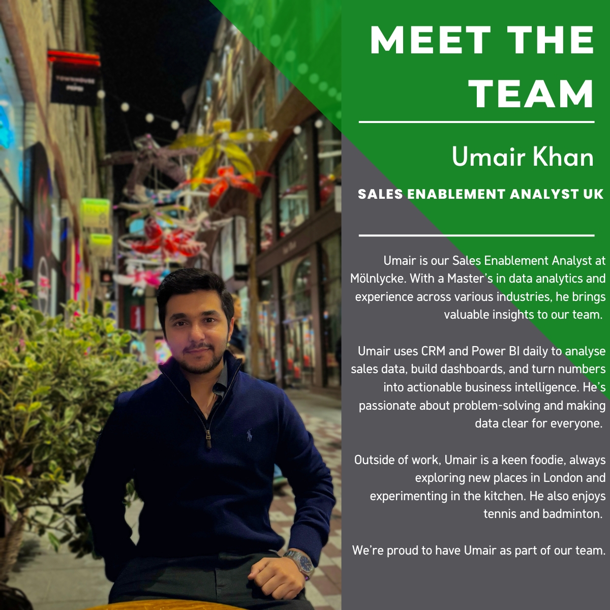 #TeamSpotlight
#MeetTheTeam
#DataAnalytics #Molnlycke #DataDriven
#BehindTheScenes