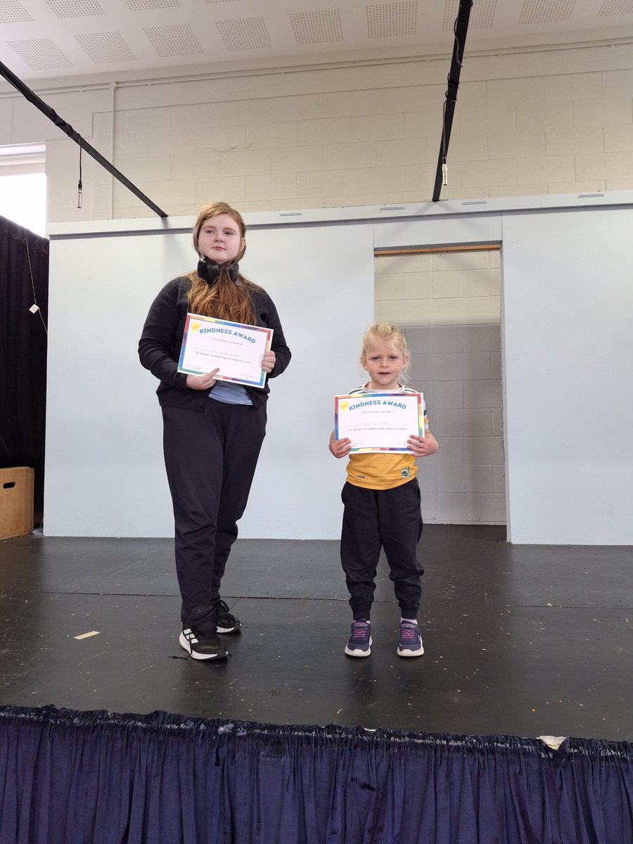 Kindness awards for our junior &amp; senior pupils.