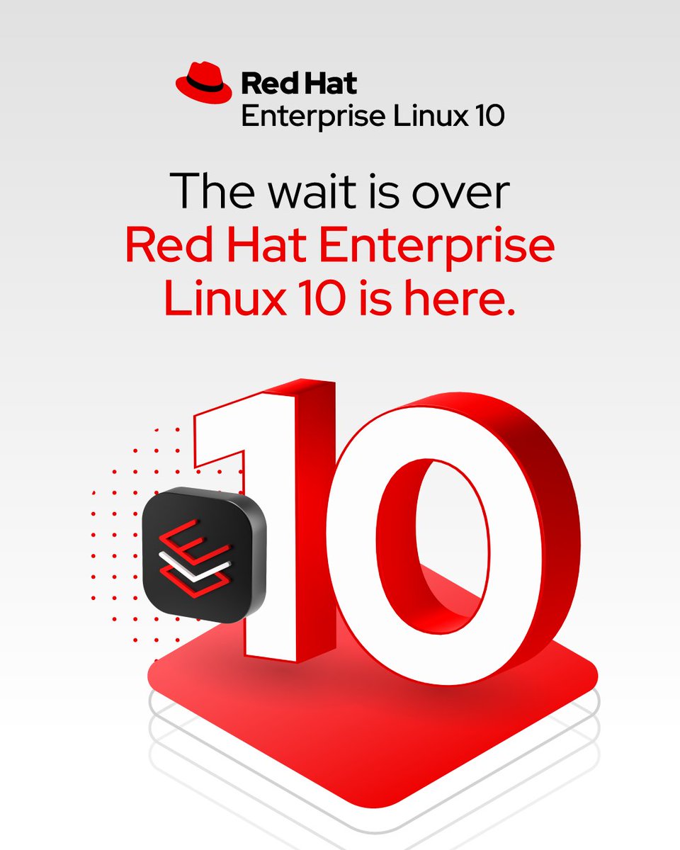 Red Hat Partners (@redhatpartners) on Twitter photo Ready to talk about Red Hat Enterprise Linux 10? Get the insights you need to confidently discuss its features and benefits with customers. Discover new training resources on the Red Hat Partner Training Portal: red.ht/3VFexTY  #RHEL Ready to talk about Red Hat Enterprise Linux 10? Get the insights you need to confidently discuss its features and benefits with customers. Discover new training resources on the Red Hat Partner Training Portal: red.ht/3VFexTY  #RHEL
