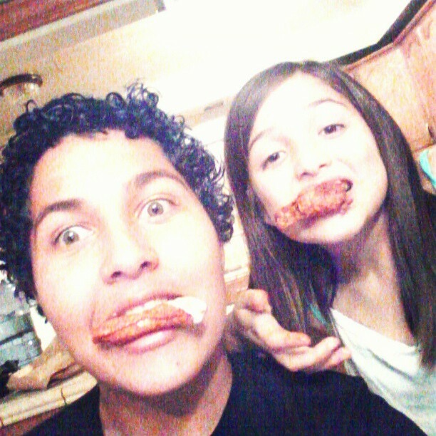 its giving chicken wings when she got me to try ranch dressing. 😂