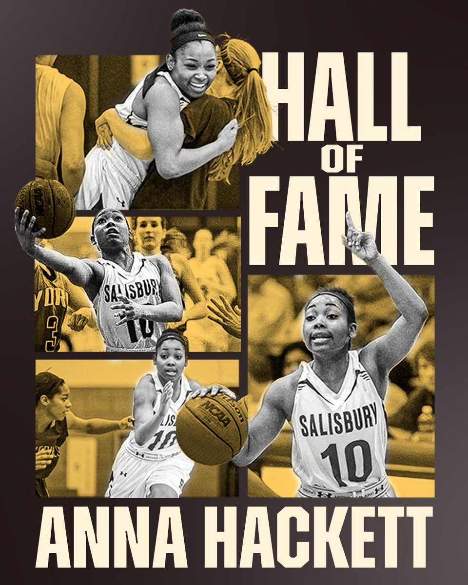 Today is the day our very own, Coach Hackett gets inducted into the Salisbury University Hall of Fame! The 2015 SUWB grad led our program to its furthest run in program history at the NCAA Elite Eight. Hackett also sits second for most career points and third for most assists!