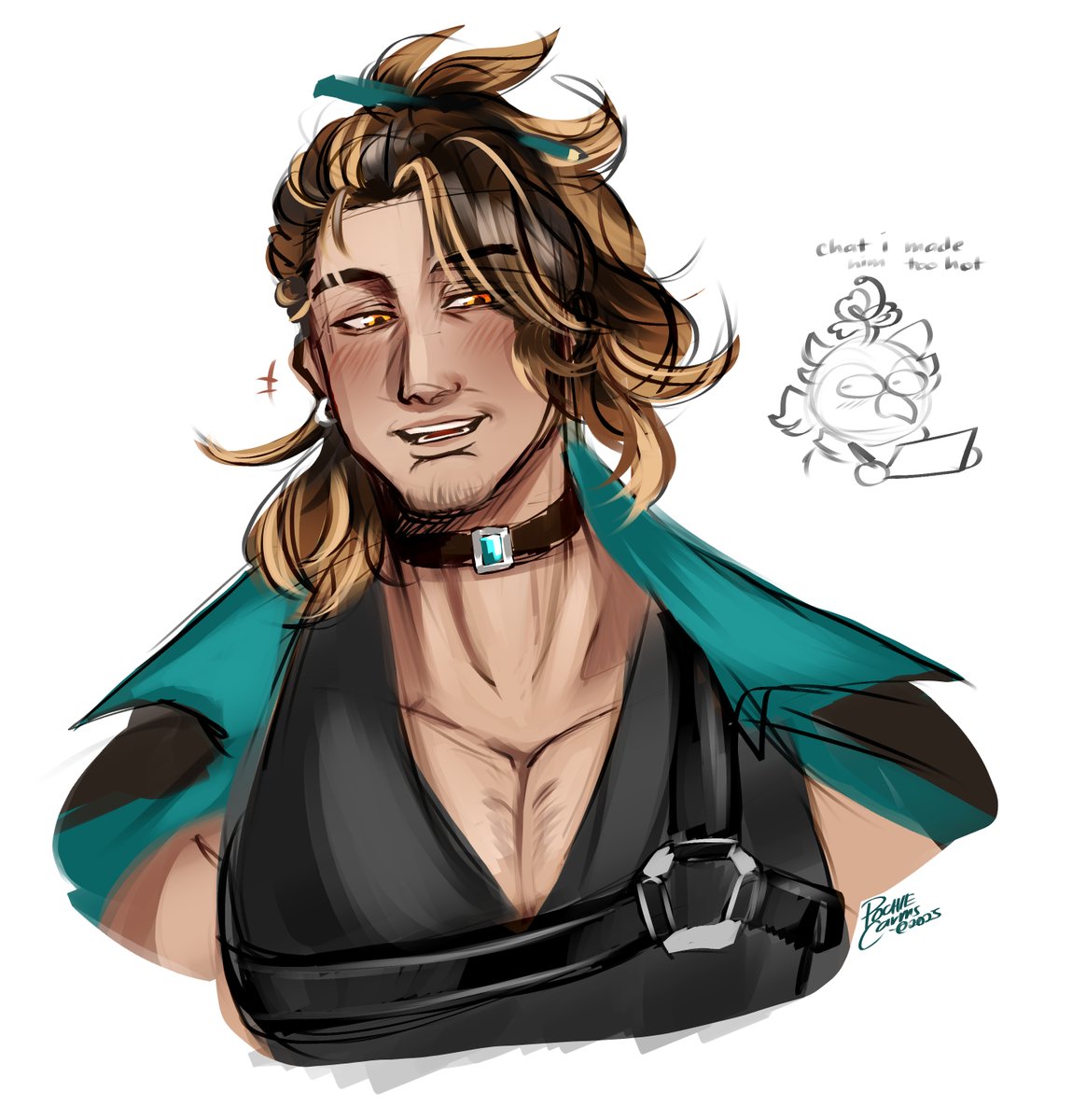 PochieCarms's tweet image. WELL.. I UH... HOO BOY- uM 

#GBArt