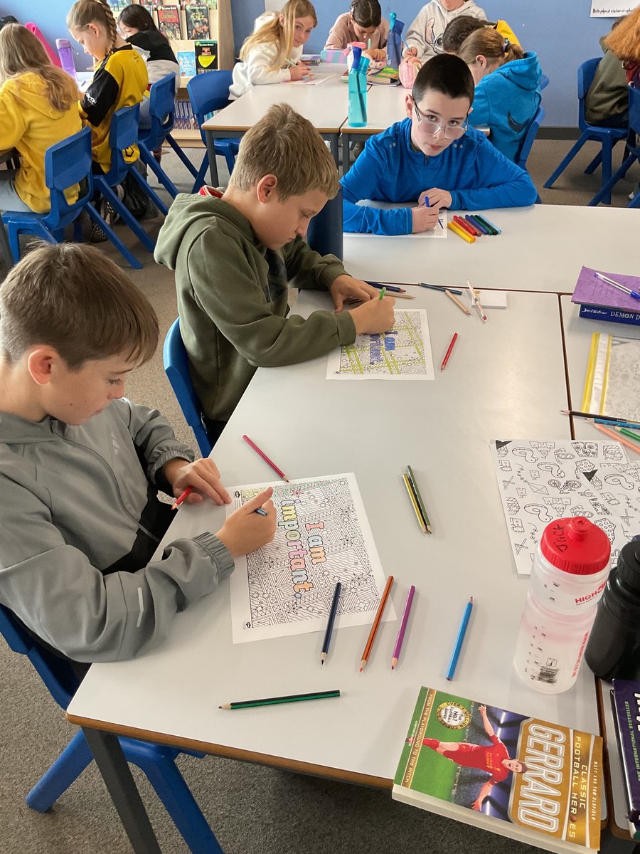 rhosstreet's tweet photo. Blwyddyn 6 have enjoyed celebrating Hello Yellow Day. We started the day with some mindfulness colouring and then had Circle Time about what is good for our mind and what makes us feel good. #RSSwb https://t.co/P2fHkV941S