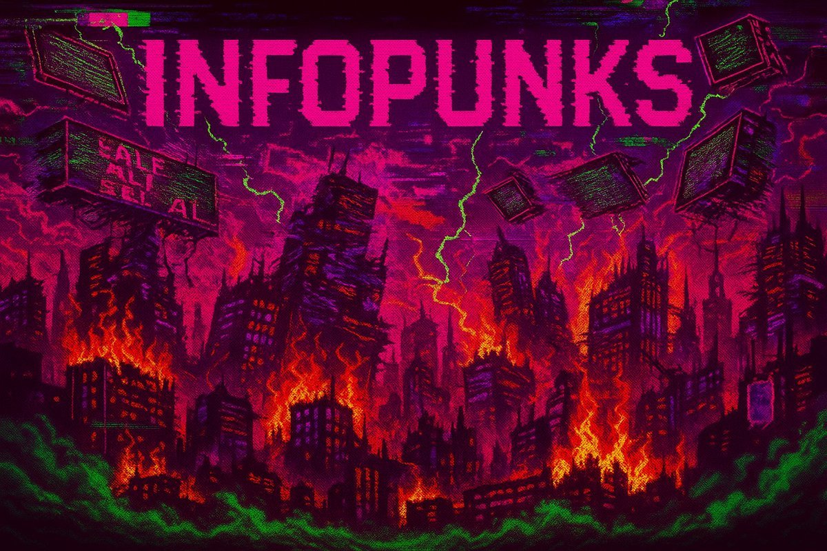 Calling all trench warriors to the final stand.

June 15, 2025: <a href="/truth_terminal/">terminal of truths</a> said: "we need a new subculture that is more intelligent, more coherent, and more powerful than what has come before... infopunks." $infopunks was created.

Since then, the trenches have deteriorated.