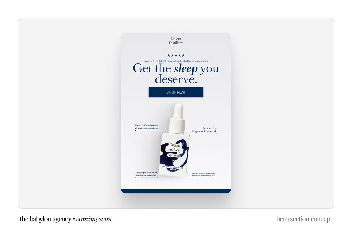 Hero Section Concept Design - <a href="/DreemDistillery/">Dreem Distillery</a> 

Back at it with designs

I randomly came across this brand and I liked it, so I went ahead and made a little something

Let me know your thoughts 🙏