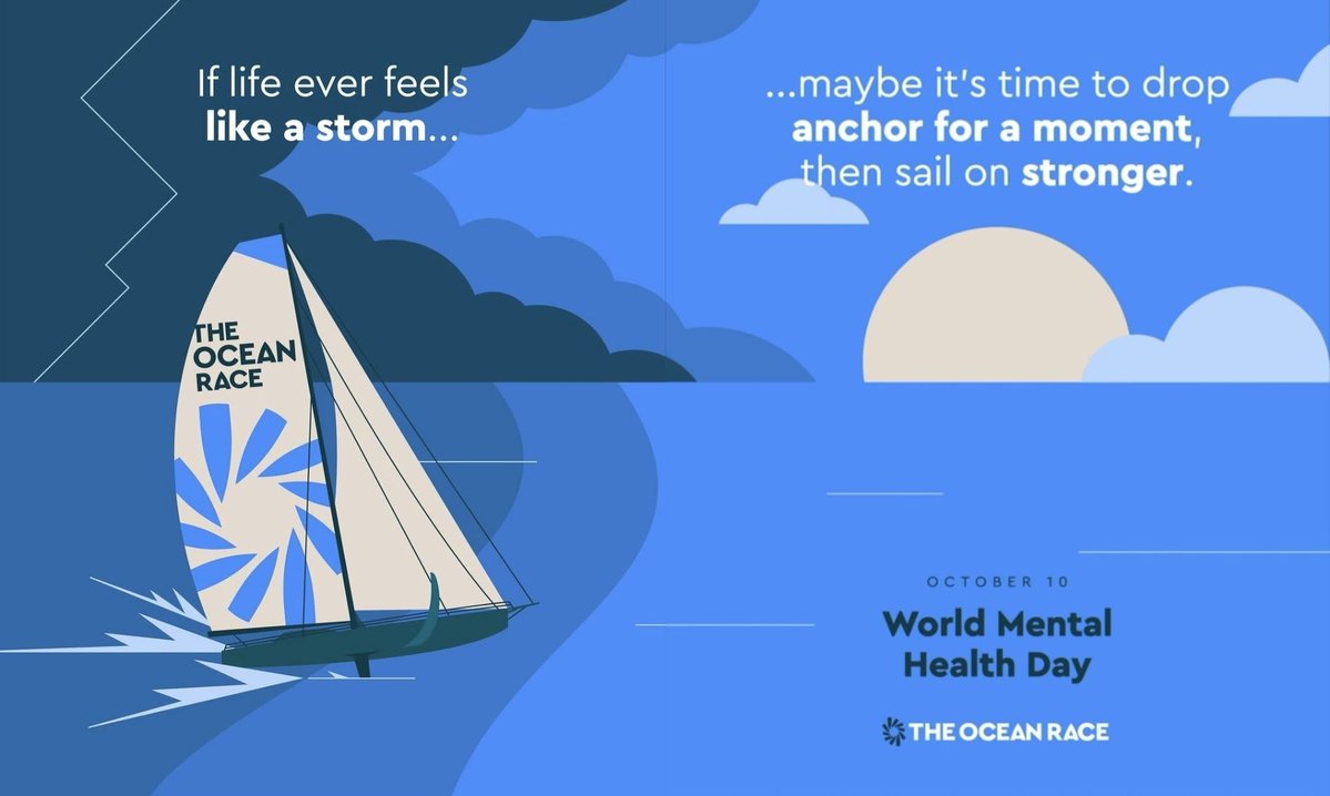 #WorldMentalHealthDay ... #TheOceanRace (formerly known as #VolvoOceanRace) instagram.com/p/DPnnbkqDIrv/ #KeepCalmAnd ... "then sail on stronger"