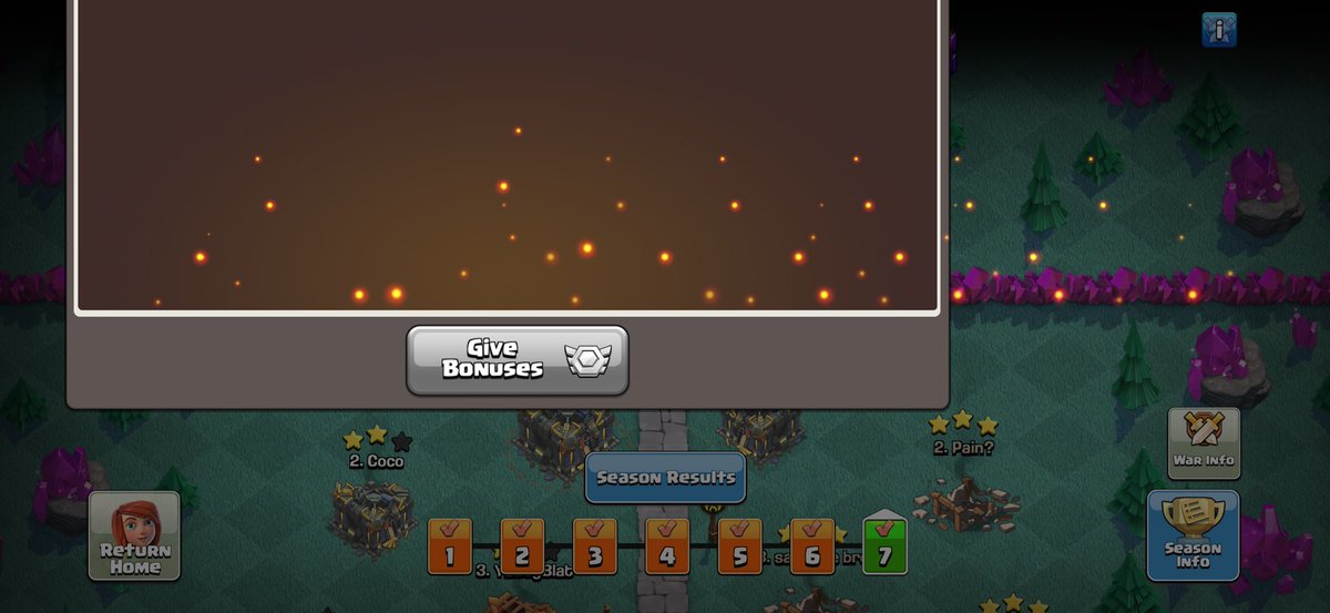 CarrotsPeter's tweet photo. @ClashofClans I can’t distribute CWL medals. The selection screen is off centered and no names are showing. When I hit give bonuses nothing happens https://t.co/vefNMVzBpv