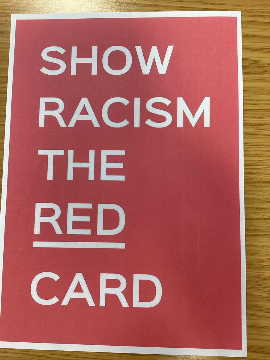 Today all staff and pupils have worn red clothing to ‘show Racism the Red Card’. We have joined schools all across the country as there’s no place for racism in our school.