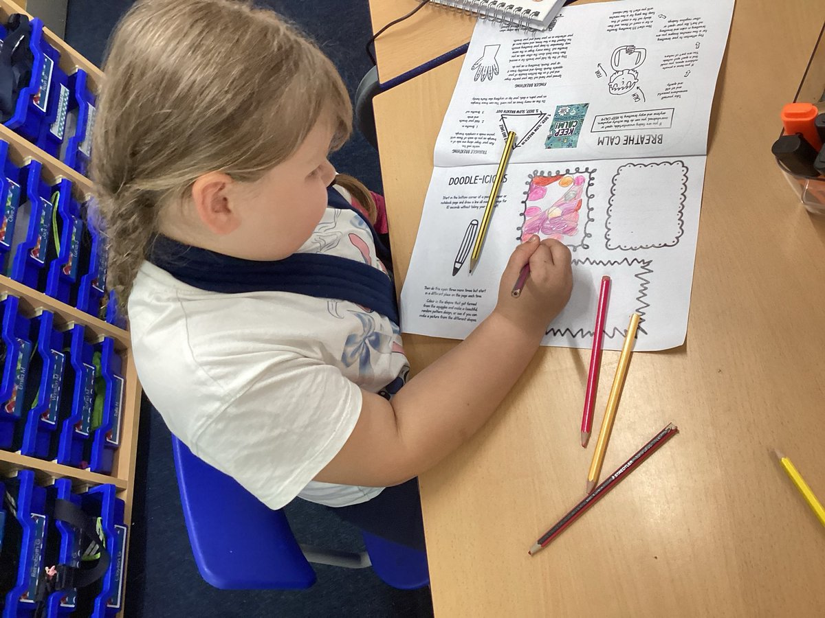 StHildasBury's tweet photo. To celebrate #HelloYellowDay Year 2 looked at some different strategies they could use to help them when they are feeling worried, upset or anxious! They also read The Magical Yet by @angeladiter to remind them of having a positive mindset! @YoungMindsUK https://t.co/9qzPj1LOZj