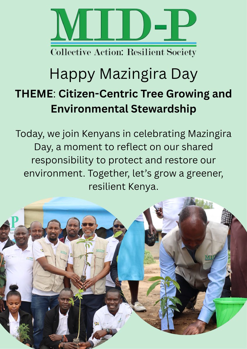midpkenya's tweet photo. This year, @midpkenya we are proud for our contribution to a greener, more resilient Kenya. We have planted over 3,000 trees across schools in Isiolo, Laikipia, and Samburu Counties, supporting the Presidential directive to grow 15 billion trees nationwide. #MazingiraDay2025 https://t.co/f0vxw2lKIm