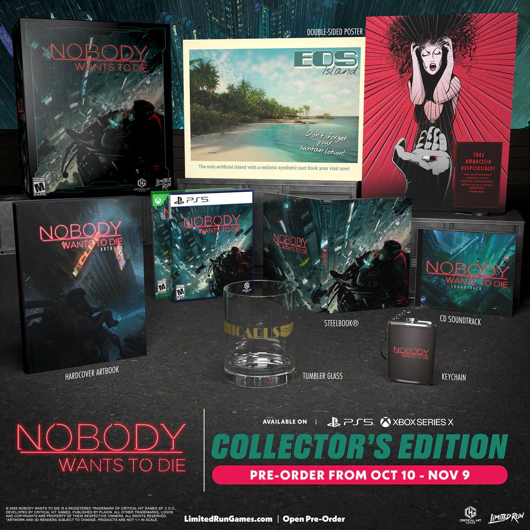 Nobody Wants to Die (PS5/XSX) Standard/CE up for preorder at LRG buff.ly/3TuMJIP #ad