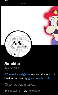 SuicidiaJKL's tweet photo. highkey we are all giving starving artists begging for food scraps at the table credit for our profile pictures ☝️🙏😁
#normalizethis
#artistsarepeopletoo
#fuckaiart
#pickupthe🅱️encil
#nextbigthingin2025 https://t.co/Q25D43ZVNf