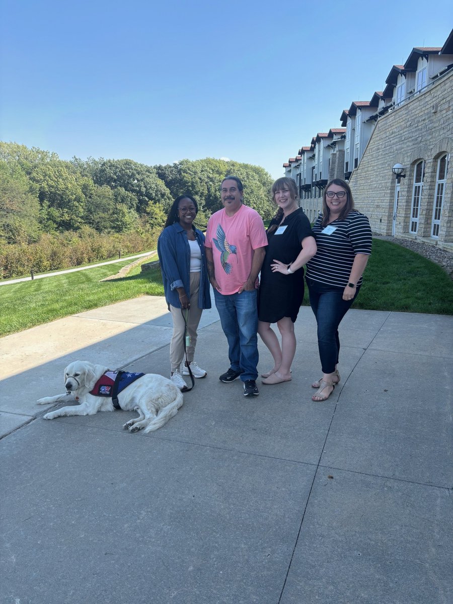 ProjectHarmony2's tweet image. Director of Mental Health, Joanna Halbur, recently attended the Infant & Early Childhood Mental Health Community of Practice with members of her team. Project Harmony's facility dog, Woody, also attended! #WorldMentalHealthDay