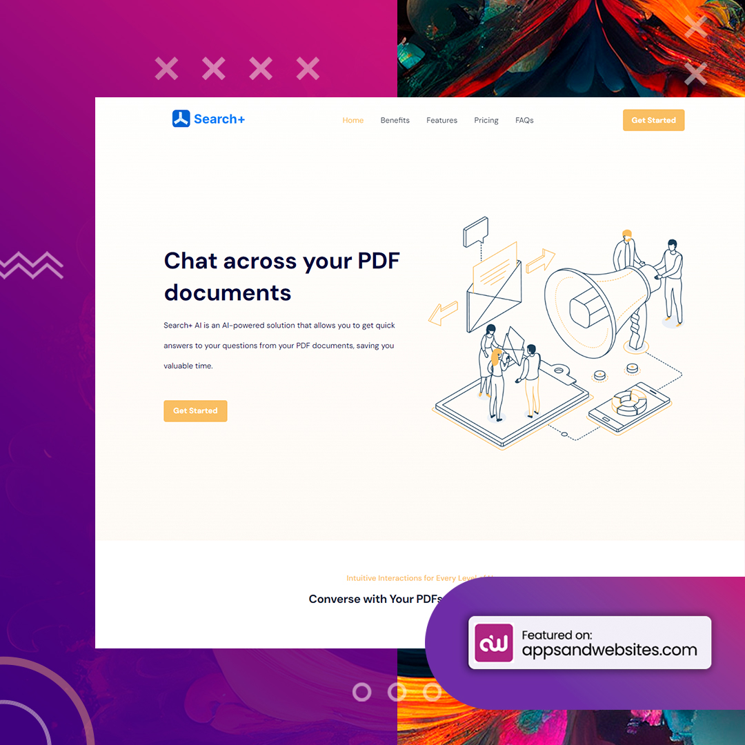 AppsandWebsites's tweet photo. Say goodbye to endless scrolling! ⏳ Unlock quick answers with Search+ AI from your PDFs. 

#TimeSaver #AIInsights #PDFMagic

Visit our directory for more AI productivity solutions: https://t.co/16rtXpY6PJ https://t.co/9BuMGfi7HO