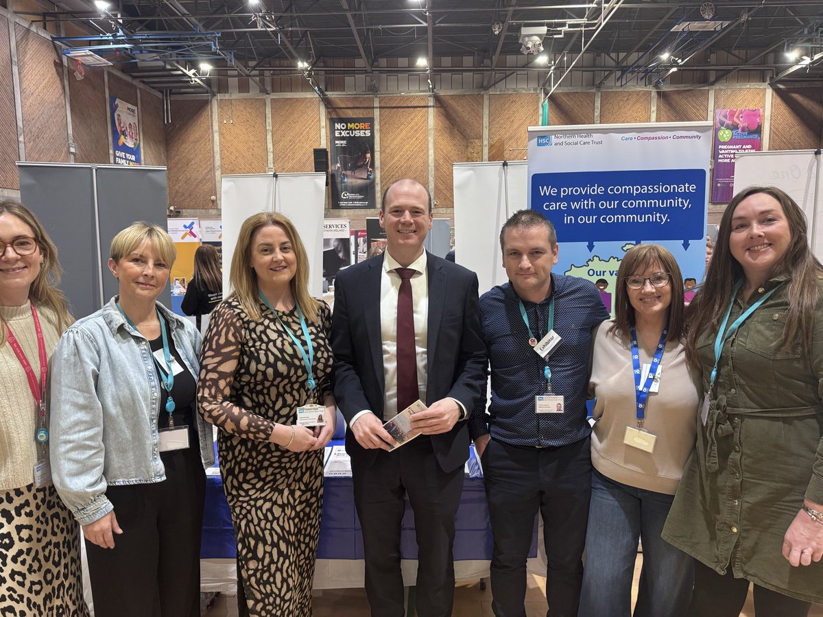 Today we attended the Antrim Forum Job Fair, where the hall was filled with many exhibitors showcasing their organisations and opportunities. 

We (The <a href="/NHSCTrust/">Northern Trust</a> ) were there to speak with potential candidates interested in working within our day services, discussing the