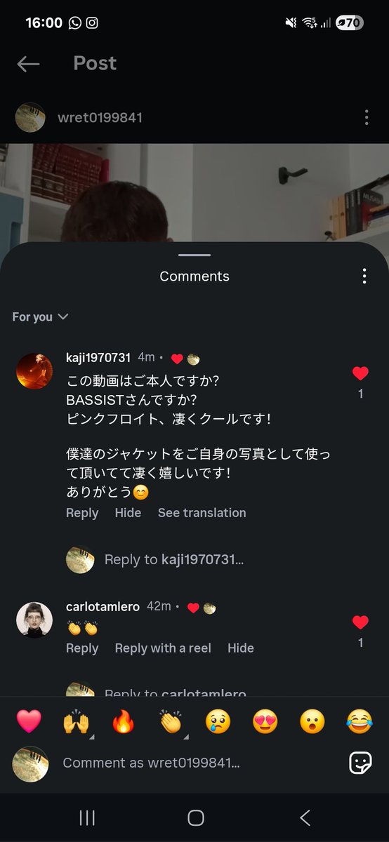 EL BAIXISTA DE HONEYDIP M'HA COMENTAT COSES BONIQUES EM VULL MORIR D'ALEGRIA 😭😭