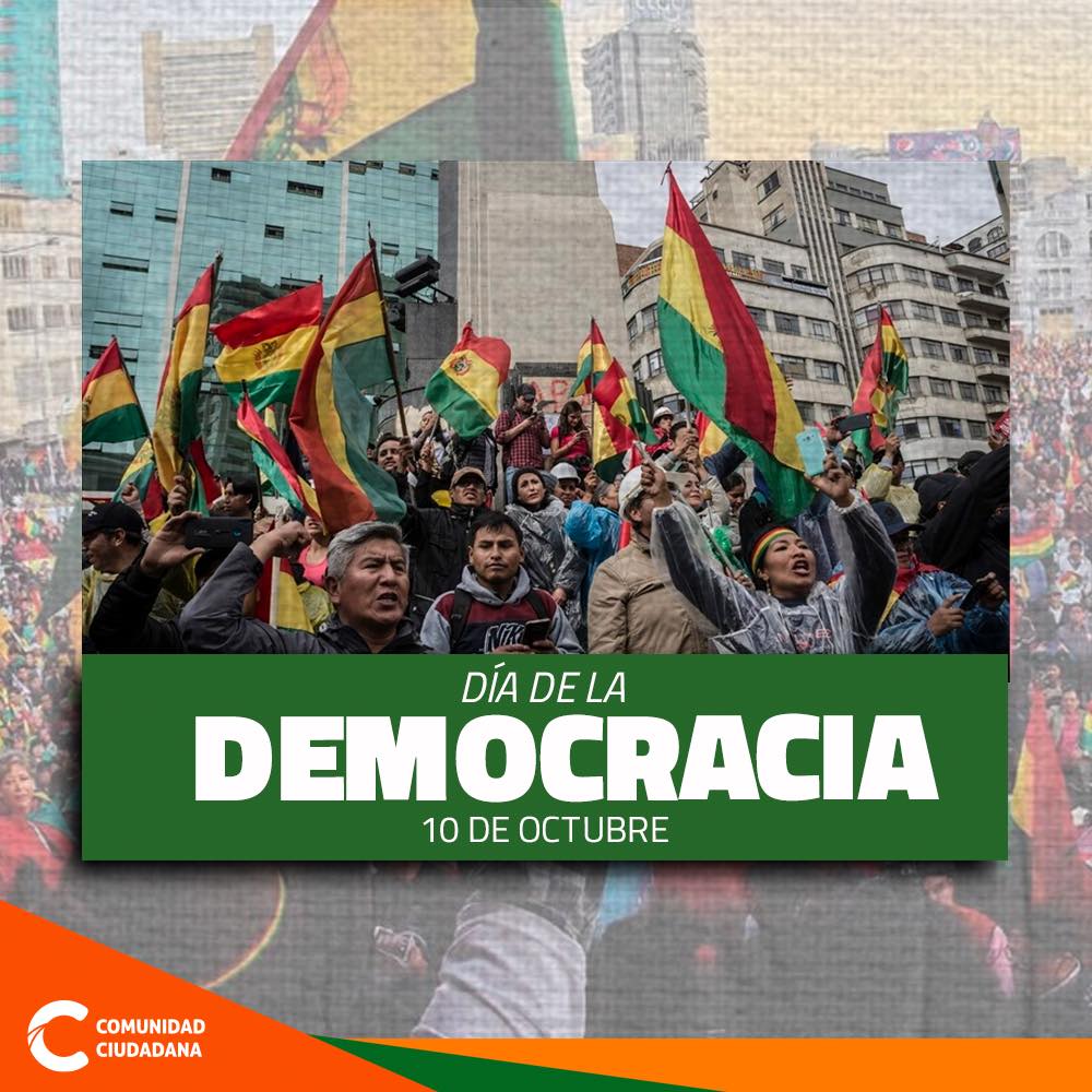 El 10 de octubre conmemoramos el retorno a la vida democrática en 1982, tras años de dictaduras y represión. La democracia no fue un regalo, fue una conquista del pueblo boliviano y defenderla cada día es el mejor homenaje a quienes lucharon por recuperarla. #DíaDeLaDemocracia