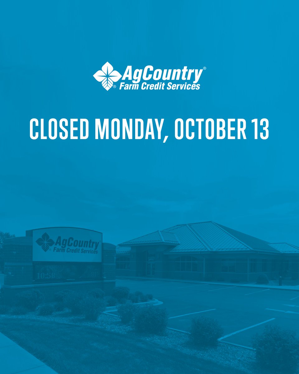 Due to the federal holiday, our offices will be closed Monday, October 13.