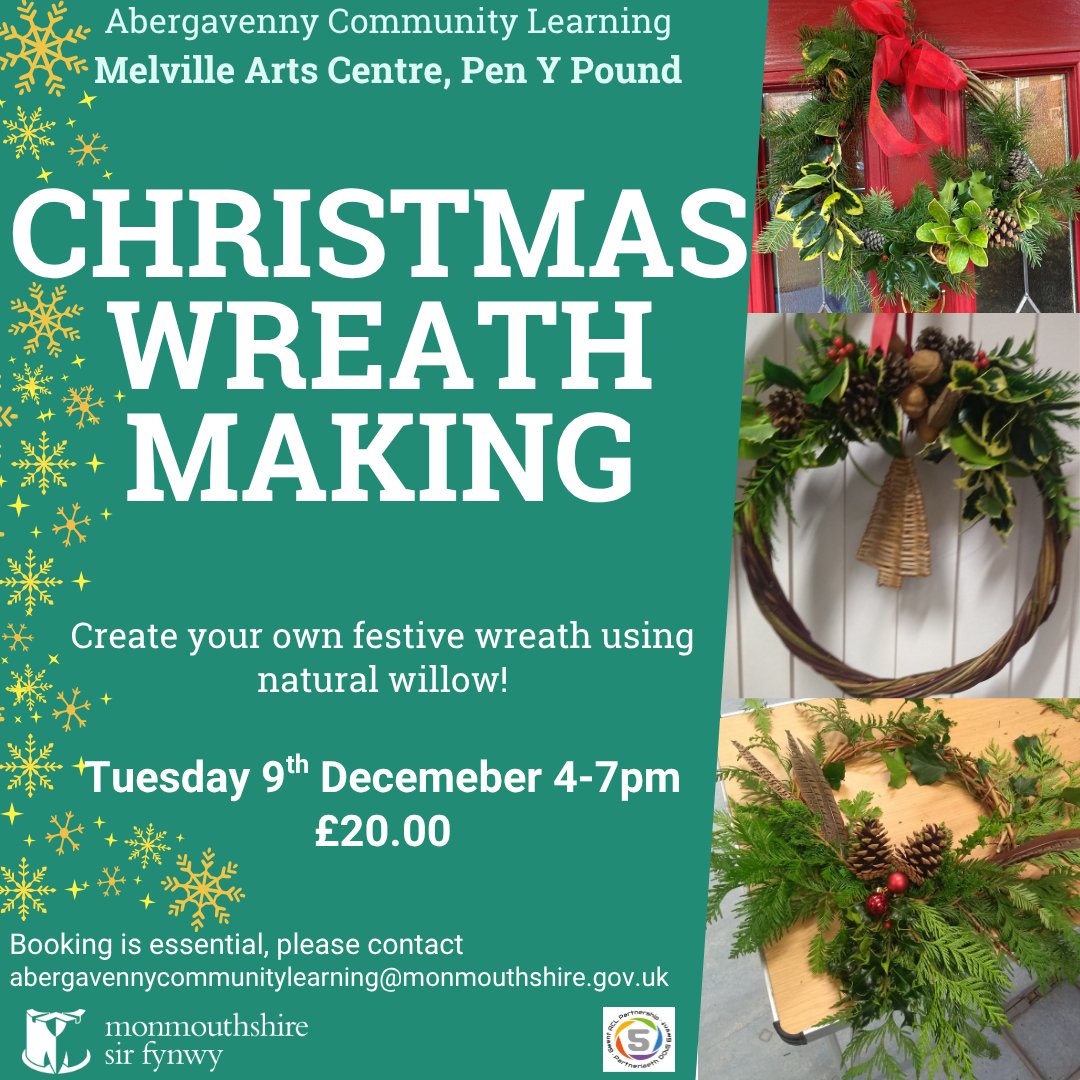 MonHubs's tweet photo. 🎄✨ Gweithdy Creu Plethdorch Nadolig Gwehyddu Helyg Yn y Fenni ✨🎄

🎄✨ Willow Weaving Christmas Wreath Workshop in Abergavenny ✨🎄 https://t.co/C2etLTpoRl