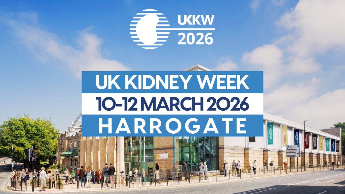 📆 Your first chance to register for #UKKW26 &amp; preview the draft programme is coming on Monday 👀

Join us in Harrogate this March for cutting-edge #KidneyCare symposia, lectures &amp; workshops.

💡 Early bird = 10% savings!

#KidneyProfessionals #KidneyHealth #KidneyEducation