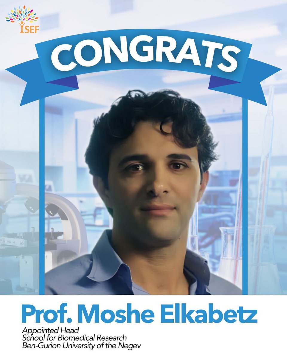 Warm congratulations to Prof. Moshe Elkabetz, Chair of ISEF’s Board of Directors, on his appointment as Head of the School for Biomedical Research at Ben-Gurion University of the Negev.
Your leadership in academia and at ISEF continues to inspire us all. 
We are so proud of you!