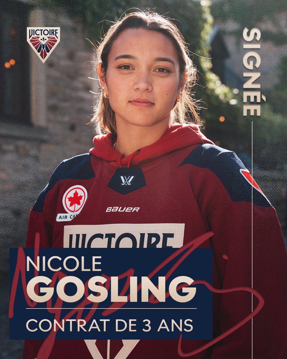 Go𝑆𝐼𝐺𝑁𝐸 pour 3 ans ✍️
 
Sélectionnée au quatrième rang, la défenseure Nicole Gosling a paraphé un contrat de trois ans.
 
Defender Nicole Gosling, selected fourth overall, has signed a three-year deal.
 
📰 bit.ly/4nLjEP9