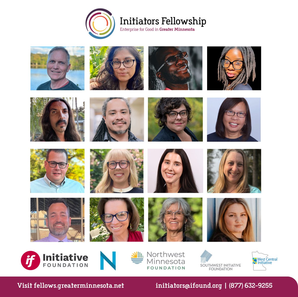 Sixteen changemakers from central, northwest, west central, southwest and—new this year—northeast Minnesota are finalists for two-year, $60,000 Initiators Fellowship opportunities. Learn more about the finalists: ifound.org/news/16-finali…