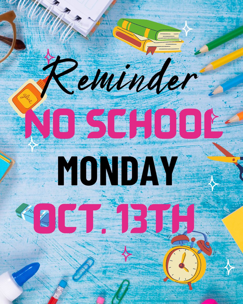 There will be no school on Monday, October 13.
We hope everyone enjoys a safe and restful long weekend.
Classes will resume on Tuesday, October 14.