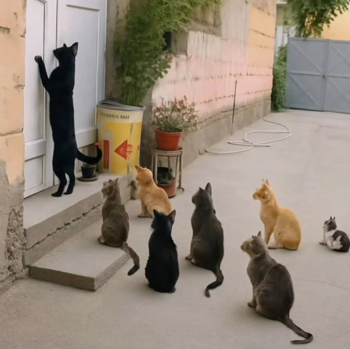 يبدو أن صاحب هذا البيت إنسان رحيم 😍

قال رسول الله ﷺ :
"الرَّاحِمونَ يرحَمُهم الرَّحمنُ تبارَك وتعالى؛ ارحَموا مَن في الأرضِ يرحَمْكم مَن في السَّماءِ".