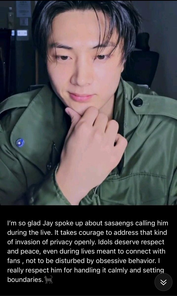 ENHYPEN_Brasil's tweet image. 💬 [WEVERSE] Resposta de Jay 🌟:

🔀: Estou tão feliz que o Jay falou sobre as sasaengs ligando para ele durante a live. É preciso coragem para abordar esse tipo de invasão de privacidade abertamente. Ídolos merecem respeito e paz, mesmo durante lives que visam se conectar com os…