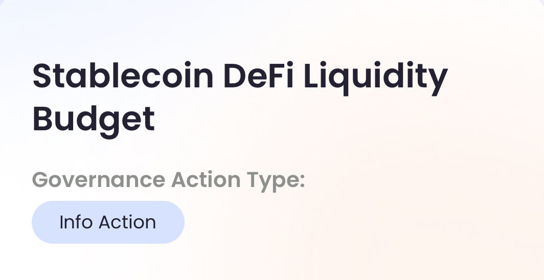 Cryptofly777's tweet image. Attention all Cardano DReps 🚨
The Stablecoin Liquidity Proposal needs your vote and time’s almost up. 
This is the first step in deciding whether 50 M ADA of liquidity could finally flow into Cardano DeFi.
Tell your DRep to vote 🗳️ 

gov.tools/governance_act…