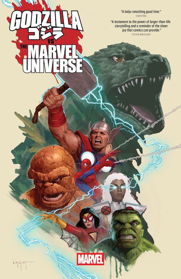 GODZILLA vs MARVEL UNIVERSE TPB 
On the shelves now