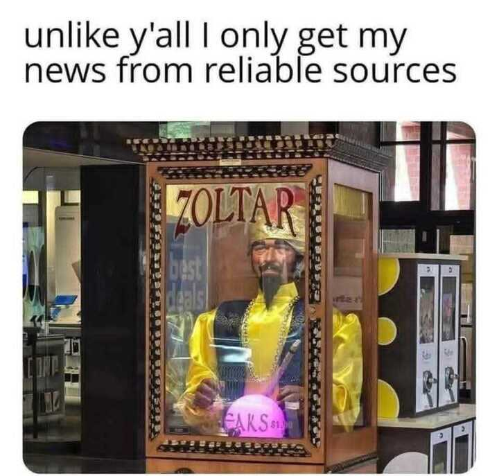 RealPatriotDuck's tweet photo. Zoltar, now 2 times more reliable then main stream media. https://t.co/t1WcgVO45Q