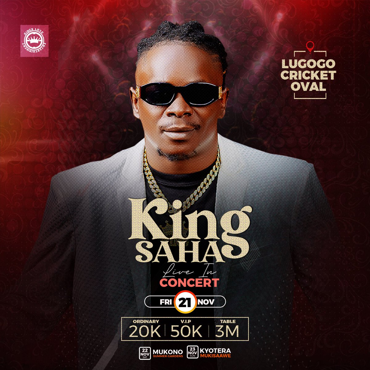 Refresh your pockets the king is coming back 

#kingsahaliveinconcert