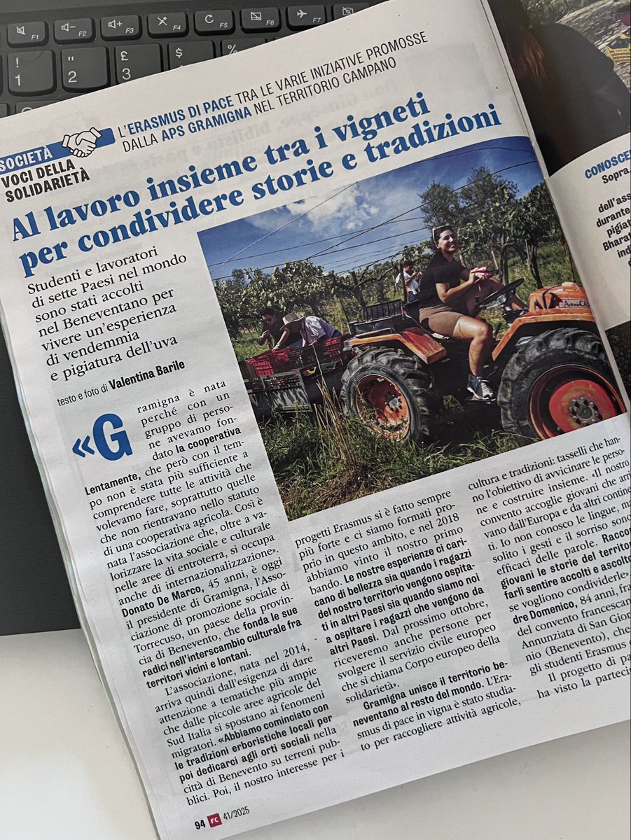 Sul n. 41 di Famiglia Cristiana, che trovate in edicola questa settimana (pp. 94-95), parlo di Gramigna, l’associazione di promozione sociale che fonda le sue radici nell’interscambio culturale fra territori vicini e lontani.

#Peace #erasmusdays