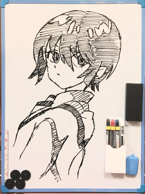 プレゼン用に買った
ホワイトボードに落書き
あ、いや
絵を描くために買ったのでは
ないのだけども… 