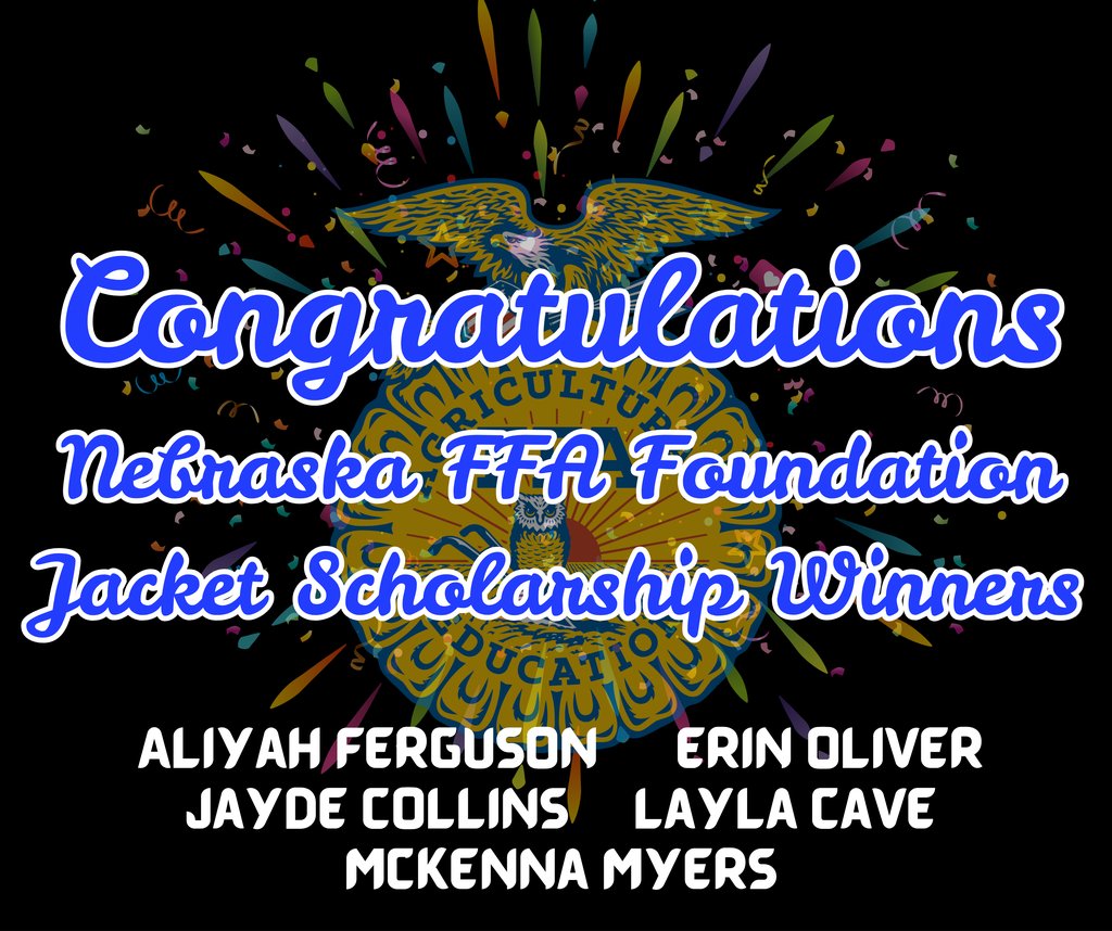 Nebraska FFA Foundation Jacket Scholarship Winners!