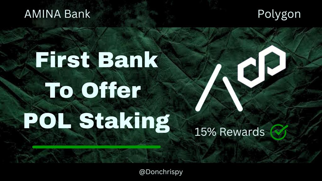 Donchrispy's tweet image. 📢 AMINA Bank recently announced regulated institutional staking for POL.
Qualified clients can stake POL through the bank with boosted rewards up to 15% through a Polygon Foundation partnership.
See full details: 👇
businesswire.com/news/home/2025…