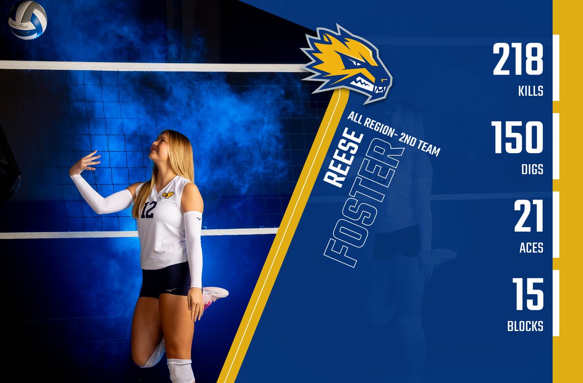 pacsvolleyball's tweet photo. Region 8-AA Awards are IN! Congratulations to Sophomore Outside Hitter Reese Foster for being named All Region 2nd Team, in spite of facing a season-ending injury. We're so proud of you, Reese! #pacsvb #believe https://t.co/TGd2SszpKF