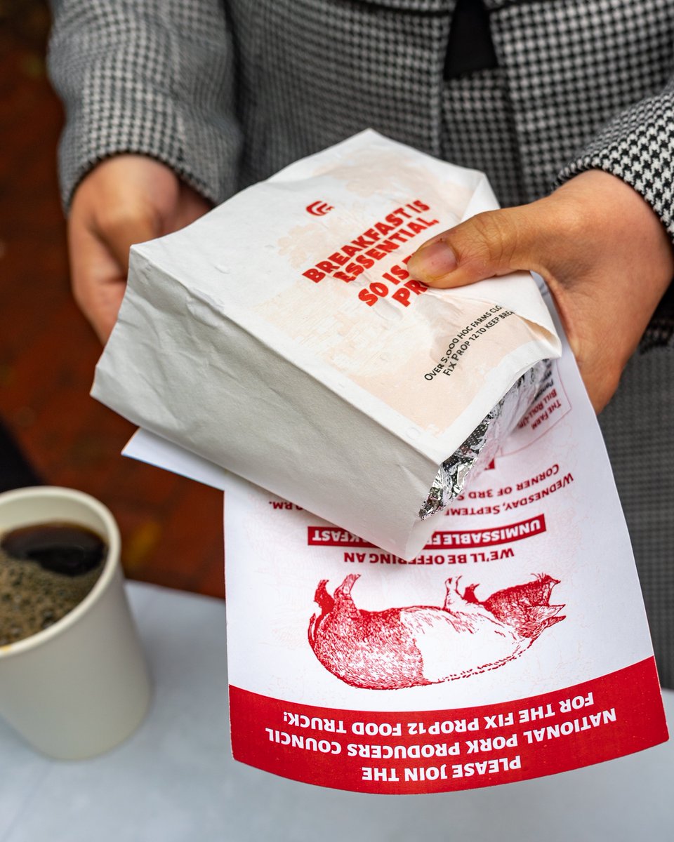 NPPC's tweet image. From bacon at breakfast to pork chops at dinner, Americans depend on affordable pork. But Prop. 12 is driving up costs for consumers. Congress must act to #FixProp12: fixprop12.com. 
#NPPCLAC2025 #PorkinAction2025