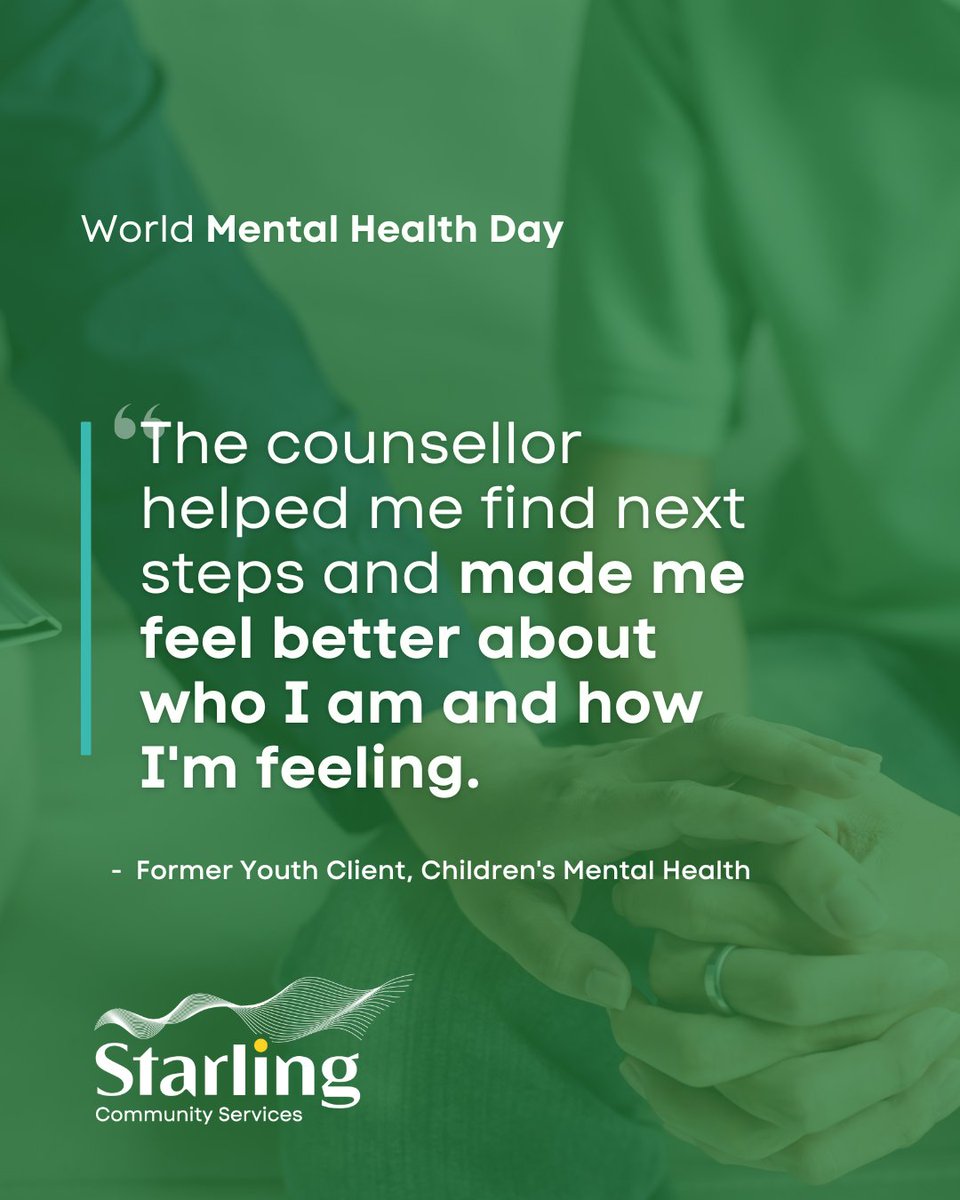 StarlingCanada's tweet image. On #WorldMentalHealthDay, remember: You are not alone. 💚 Call 519-749-2932 or visit frontdoormentalhealth.com for support! #YouAreNotAlone #ItsOkayToAskForHelp