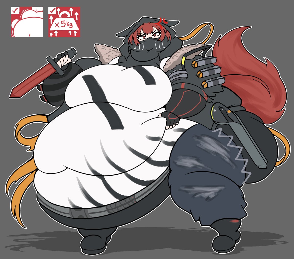 adding more Contingency Contract Weightgain!
Arknights Crowslayer ... more like Cakeslayer