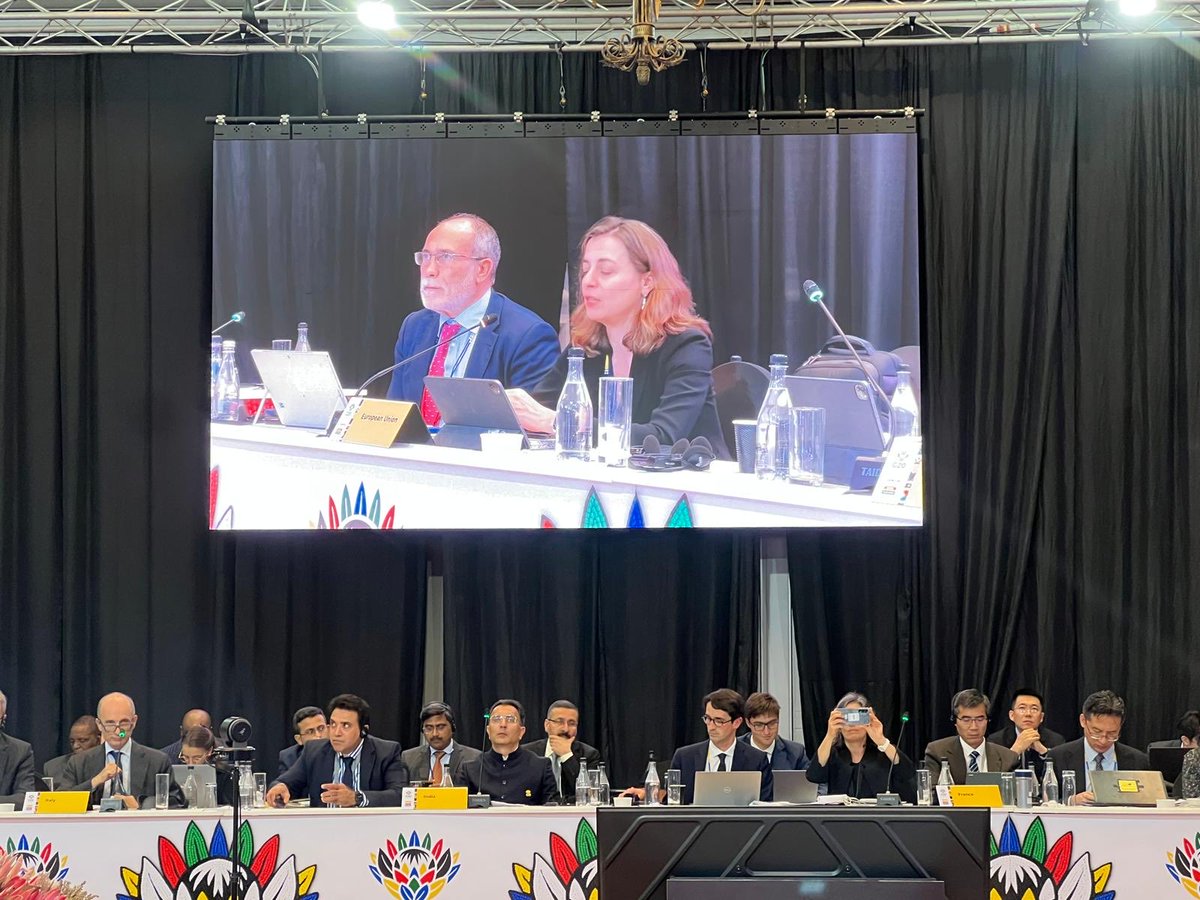 OTMcarlos10's tweet image. At the @g20org in @PortElizabethSA , together with Myrto Zambarta , representing @Trade_EU at the meeting of the Trade and Investment Working Group and supporting Commissioner @MarosSefcovic at the ministerial meeting
#WTOreform
#inclusivegrowth
#greenindustrialisation