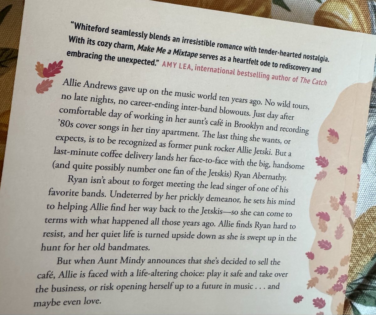 bookishlynancy's tweet photo. #MakeMeAMixtape is the sweetest love story! Allie and Ryan’s friendship had that slow-burn spark from the beginning, and I loved watching it grow into something more. The setting of the café, mixed with all the great song references, gave the story a nice cozy, feel-good vibe.❤️ https://t.co/t9vCQfLHug