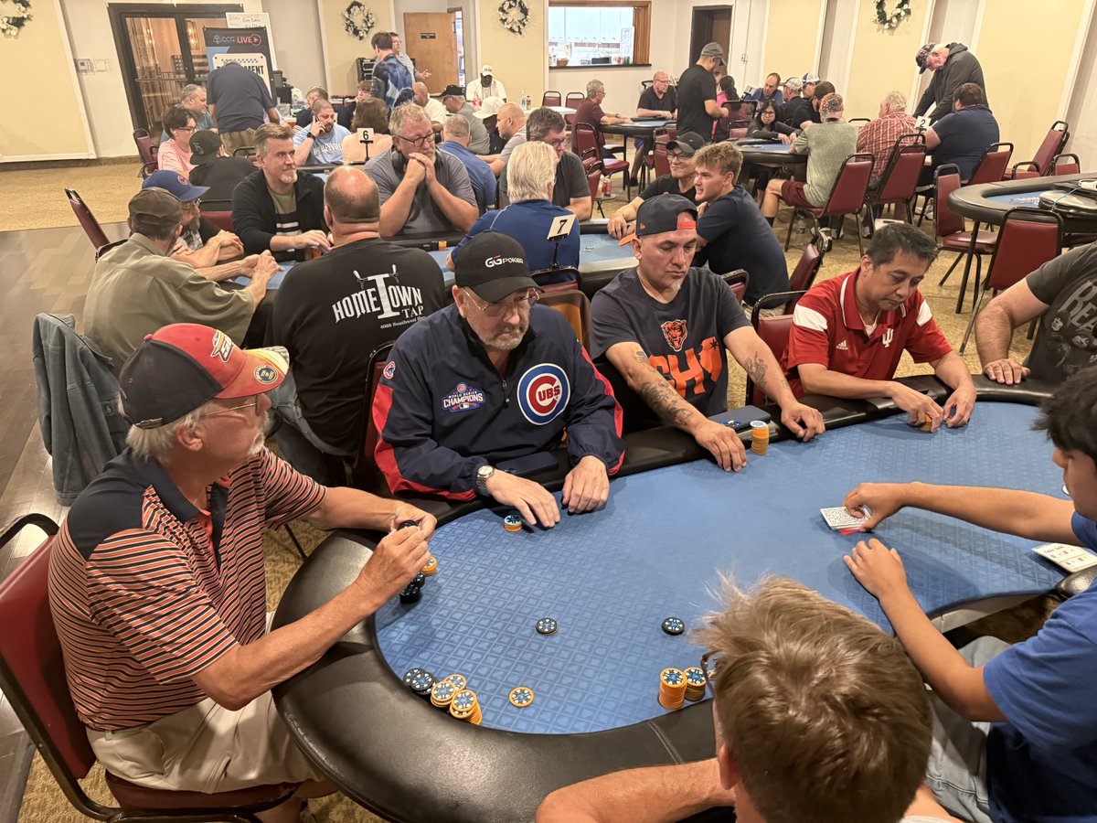 Charity poker TODAY 🎉 Fri Oct 10 @ VFW Oak Lawn!

💸 $1-2 NLH @ 2pm | $2-3 NLH &amp; $1-2-5 PLO @ 3pm
🦅 2pm $20 Early Bird
🥈 4pm $40 2nd Chance
🏆 6:30pm $120 Deepstack (30K/20min)
🎖️ 8:30pm $50 Night Owl

👑 Cash is King Week 4 — bonus hrs 2–4pm &amp; 11–1am!

#ccgpoker #poker