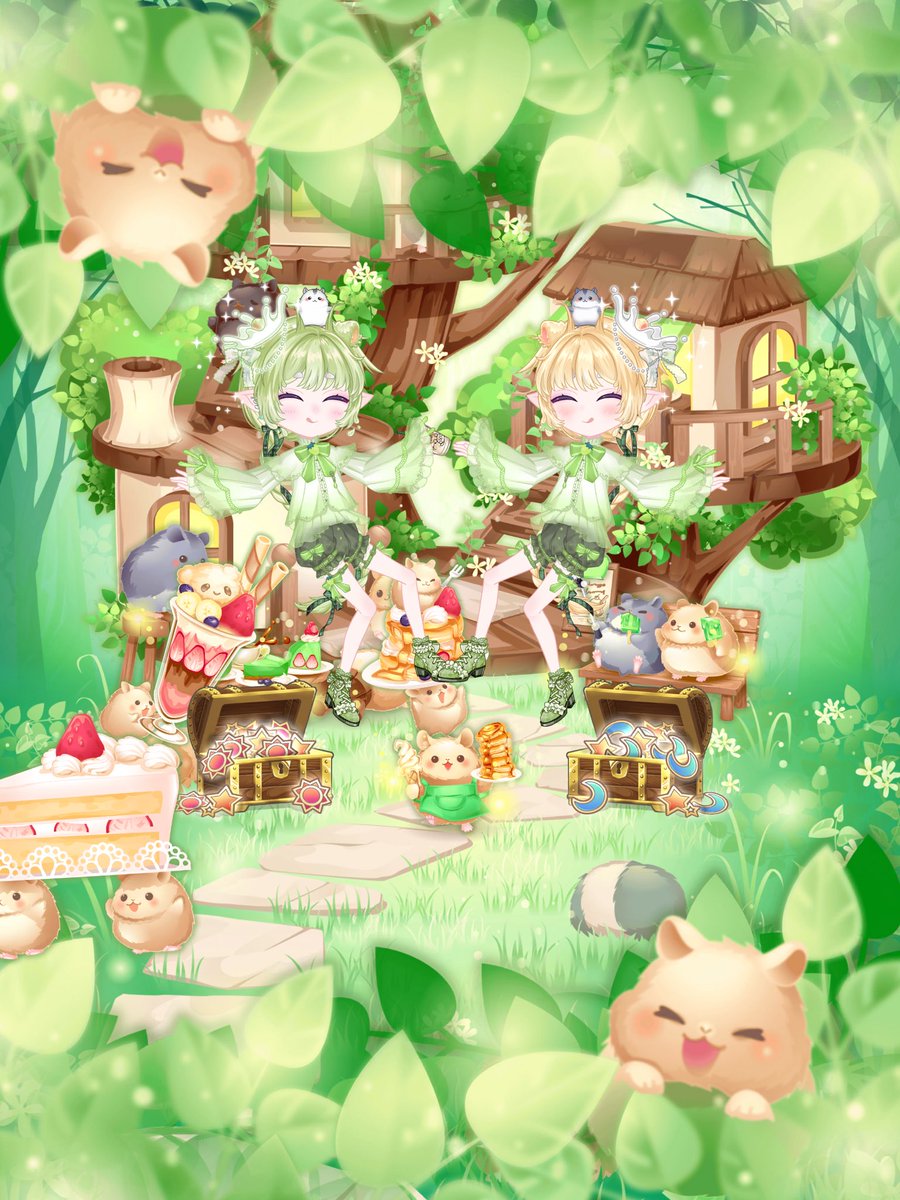 gameyuke's tweet image. 新ガチャコーデ🐹🎂
おそろかわいい！
頭のハムスターがめちゃめちゃよき( ¯꒳¯ )b

おそろありがとう⸜(*ˊᵕˋ*)⸝

#ペアリウム
#コーデ記録